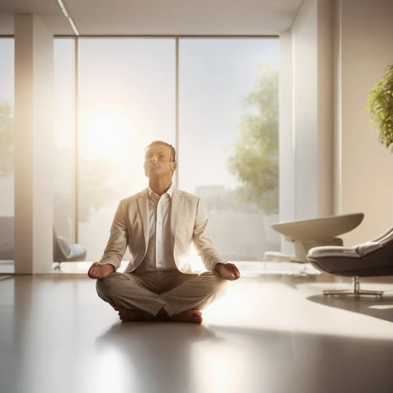 Group session with business owners practicing meditation